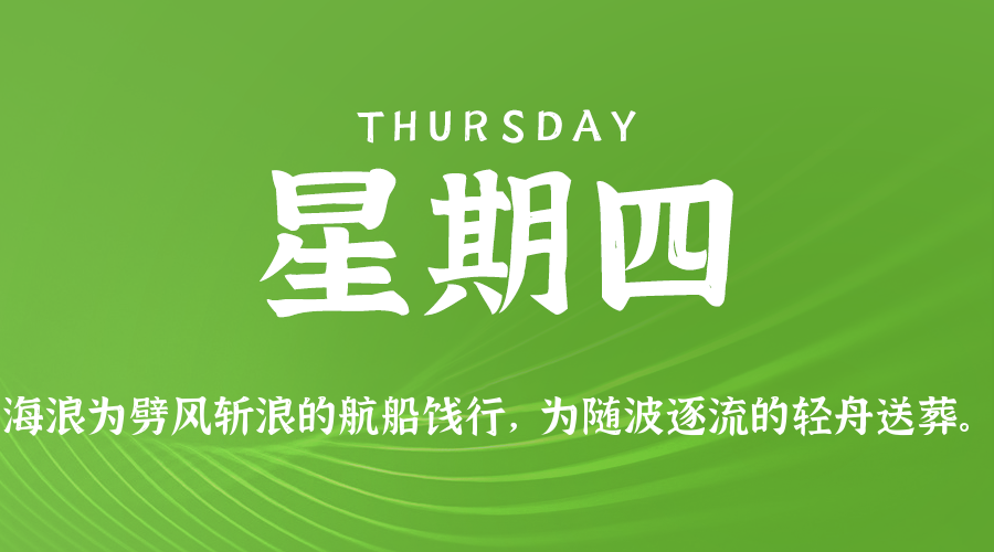 04日09日，星期四，在这里每天60秒读懂世界！